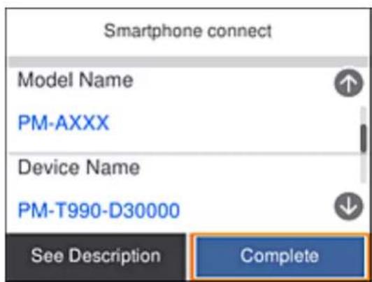Smartphone connect Model Name PM-AXXX Device Name PM-T990-D30000 See Description Complete