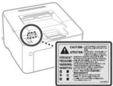 CANON i-Sensys LBP162dw - Štítok s informáciami o bezpečnosti pri práci s laserom - 1