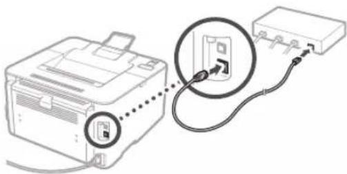 CANON i-Sensys LBP162dw - Savienojuma izveide, izmantojot vadu LAN - 2