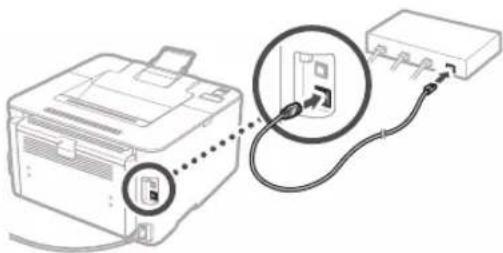 CANON i-Sensys LBP162dw - Sådan oprettes forbindelse via kabelbaseret LAN - 2