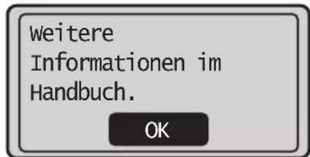 Weitere Informationen im Handbuch. OK