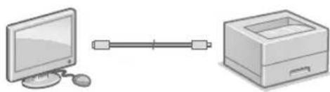 CANON i-Sensys LBP162dw - So stellen Sie eine Verbindung über USB her - 1