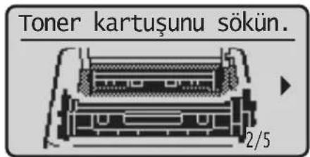 Toner kartuşunu sökün. 2/5