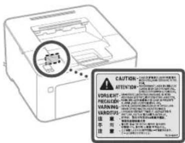 CANON i-Sensys LBP162dw - Безопасност на лазерно оборудване - 1