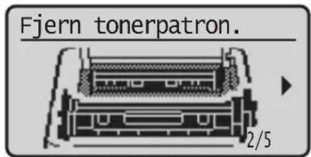 Fjern tonerpatron. 2/5
