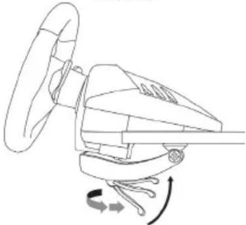 THRUSTMASTER T80 Racing Wheel - Befestigen des Lenkers an einem Tisch oder Schreibtisch - 2