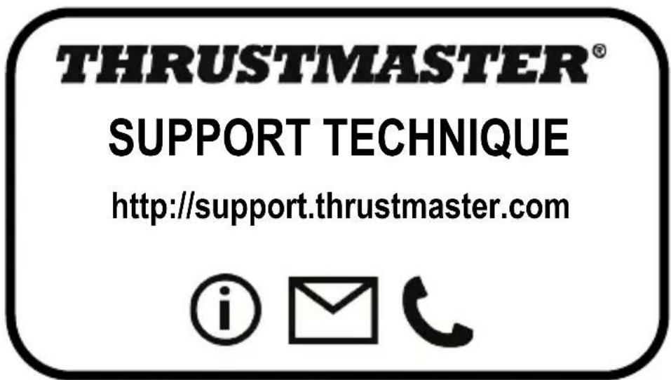 THRUSTMASTER® SUPPORT TECHNIQUE http://support.thrustmaster.com © email telephone