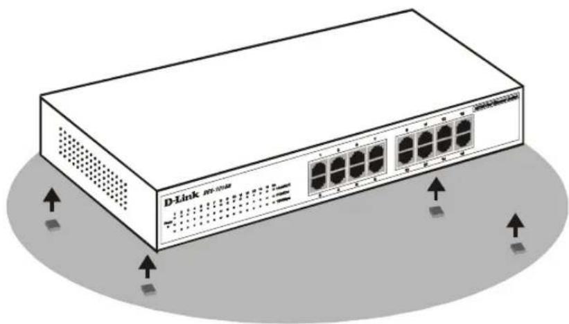 D-LINK DES-1016D - Desktop Installation - 1