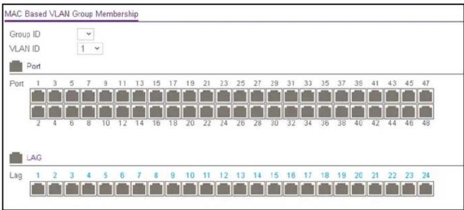 NETGEAR XS748T - Manually Add Members to or Remove Them From a MAC-Based VLAN Group - 1