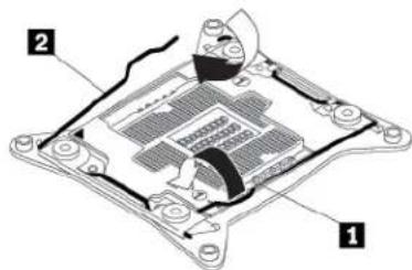 Technical diagram of a computer motherboard with labeled components and parts