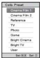 SONY VPL-VW915ES - Setting menu - 1