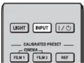 LIGHT INPUT I / ○ —— CALIBRATED PRESET —— CINENA FILM 1 FILM 2 REF