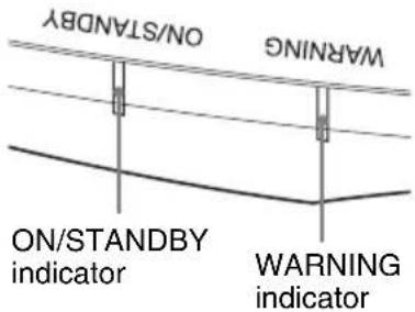ON/STANDBY WARNING ON/STANDBY indicator WARNING indicator