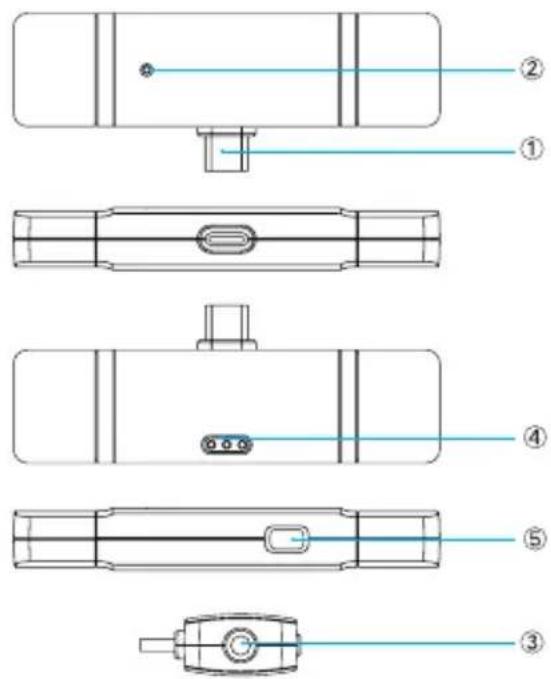Technical diagram of a mechanical component with numbered parts for identification