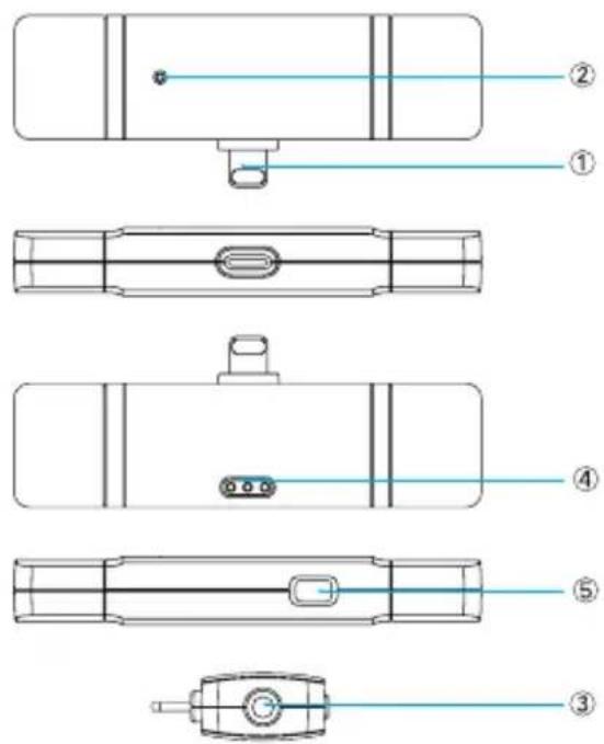 Technical diagram of a mechanical component with numbered parts for identification