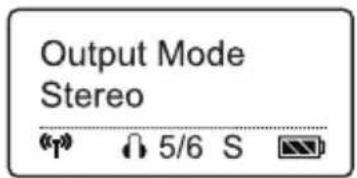 Output Mode Stereo 5/6 S