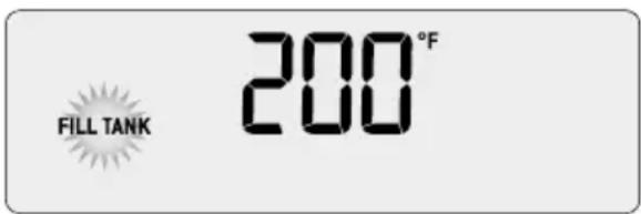 FILL TANK 200°F