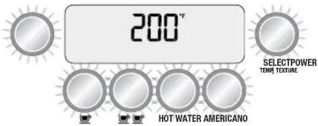 200°F SELECTPOWER TEMF TEXTURE HOT WATER AMERICANO