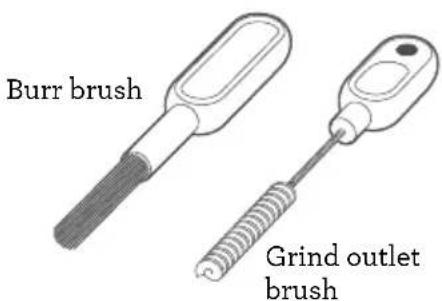 Burr brush Grind outlet brush