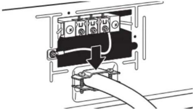 MAYTAG MGD6200KW - Fixer le serre-câble du câble d'alimentation - 1