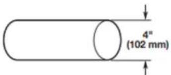 4" (102 mm)