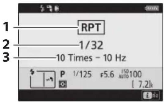 1 RPT 2 1/32 3 10 Times - 10 Hz P 1/125 F5.6 ISO 100 AUTO [7,2]k