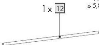 1 x 12 Ø 5,8