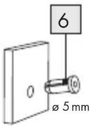 6 ø 5 mm