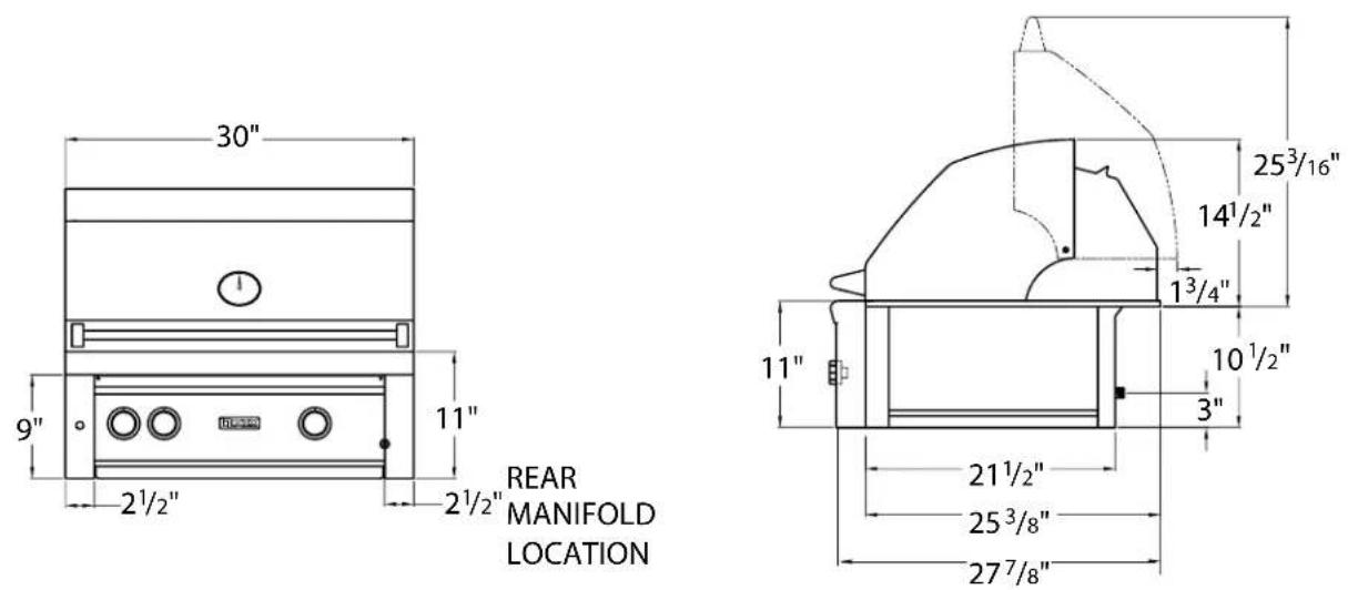 VIKING VQGI5301LSS - DIMENSIONS - 1