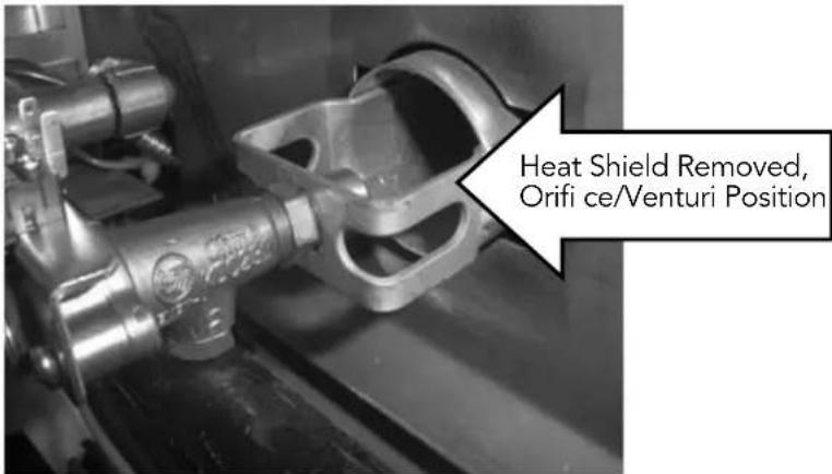 Heat Shield Removed, Orifi ce/Venturi Position