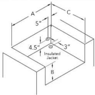 A 5" C 4.5" Insulated Jacket B