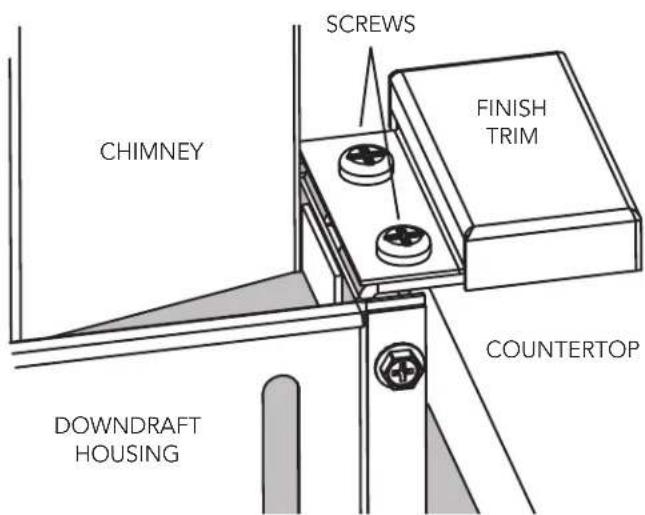 SCREWS FINISH TRIM CHIMNEY COUNTERTOP DOWNDRAFT HOUSING