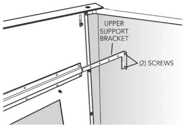 UPPER SUPPORT BRACKET (2) SCREWS