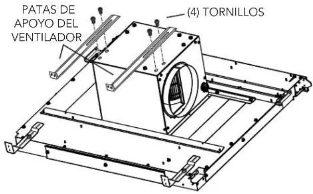 PATAS DE APOYO DEL VENTILADOR (4) TORNILLOS