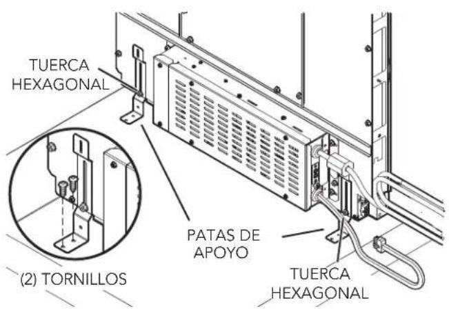 TUERCA HEXAGONAL PATAS DE APOYO TUERCA HEXAGONAL (2) TORNILLOS