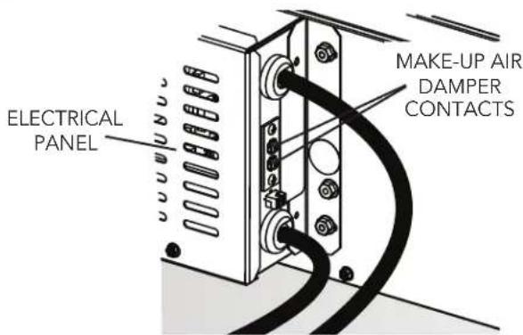 ELECTRICAL PANEL MAKE-UP AIR DAMPER CONTACTS