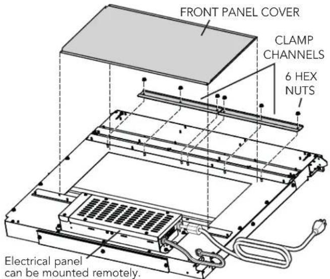 FRONT PANEL COVER CLAMP CHANNELS 6 HEX NUTS Electrical panel can be mounted remotely.