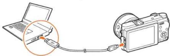 SAMSUNG NX500 - Oprette forbindelse via USB-kabel - 1