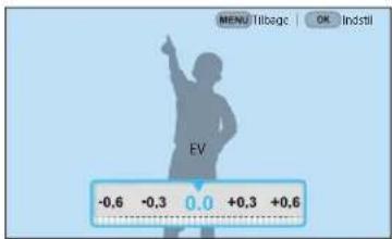 MENU Tillage OK Indstil EV -0.6 -0.3 0.0 +0.3 +0.6