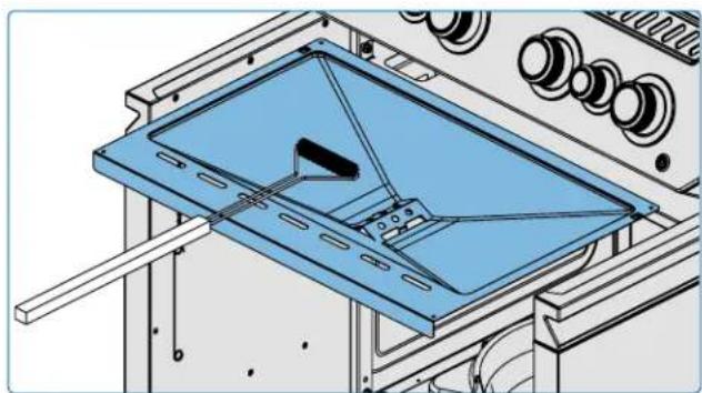 Technical line drawing of a mechanical assembly with no visible text or symbols