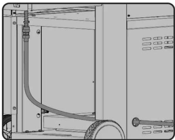 Napoleon Prestige Pro 825 RSBI - Natural Gas Only – Proper Hose Connection Gaz naturel seulement - Branchement adéquat du boyau - 2
