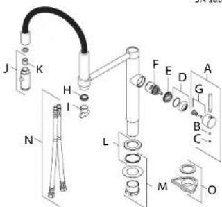 FRANKE FF4400 - SPARE / REPLACEMENT LIST - 1