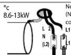 *C 8.6-13kW L 2 N (L2) No (N) CO L1 L1