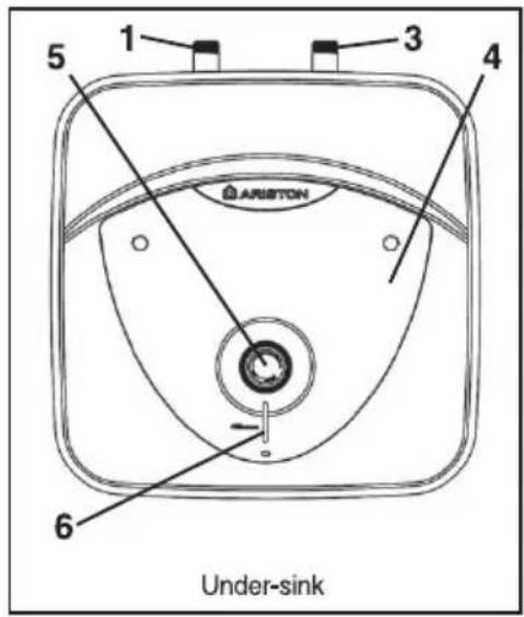 5 1 3 4 ARISTON 6 Under-sink