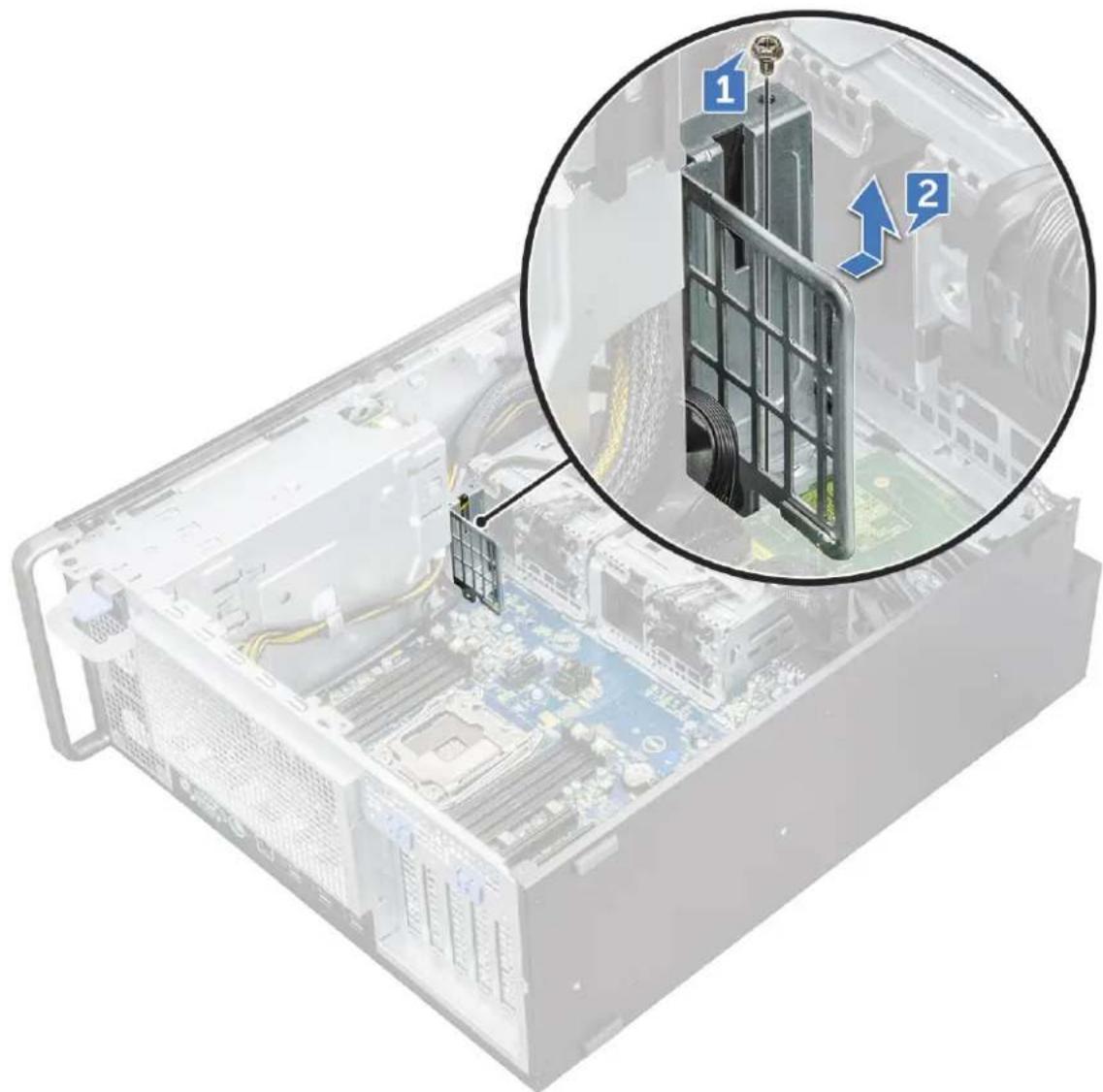 DELL Precision 5820 Tower - Fjernelse af systemkort - 1