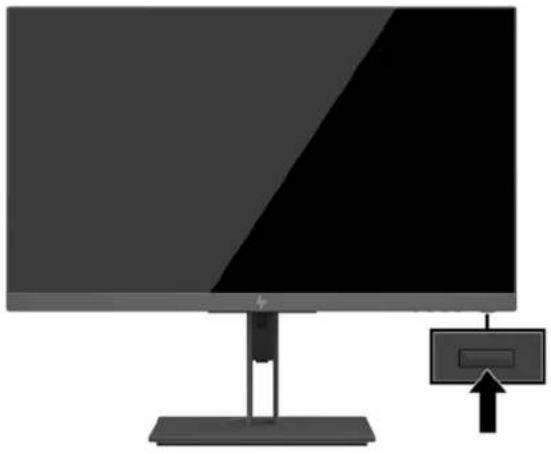 HP Z24i G2 - Sådan tændes skærmen - 1