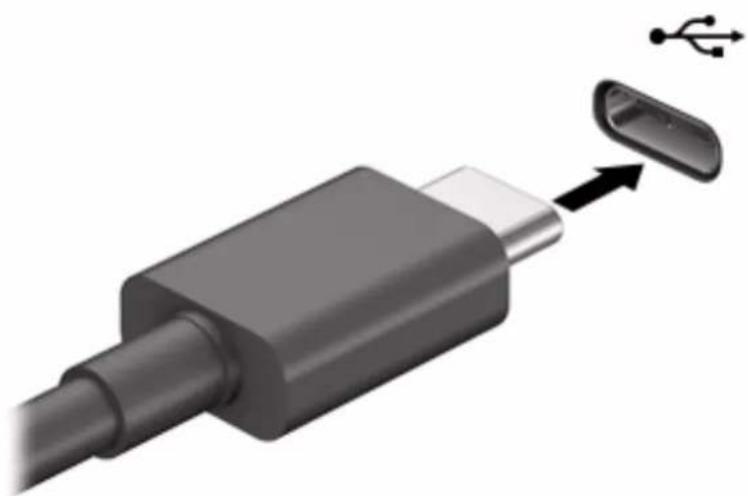HP ProBook 650 G5 - Tilslutning af enheder til en USB Type-C-port (kun udvalgte produkter) - 2