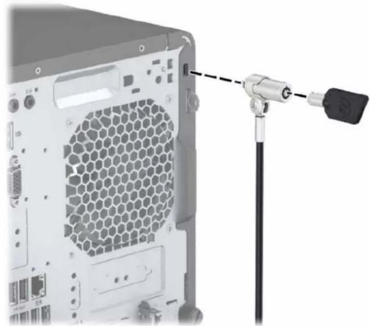 HP ProDesk 400 G6 - Lås til sikkerhedskabel - 1