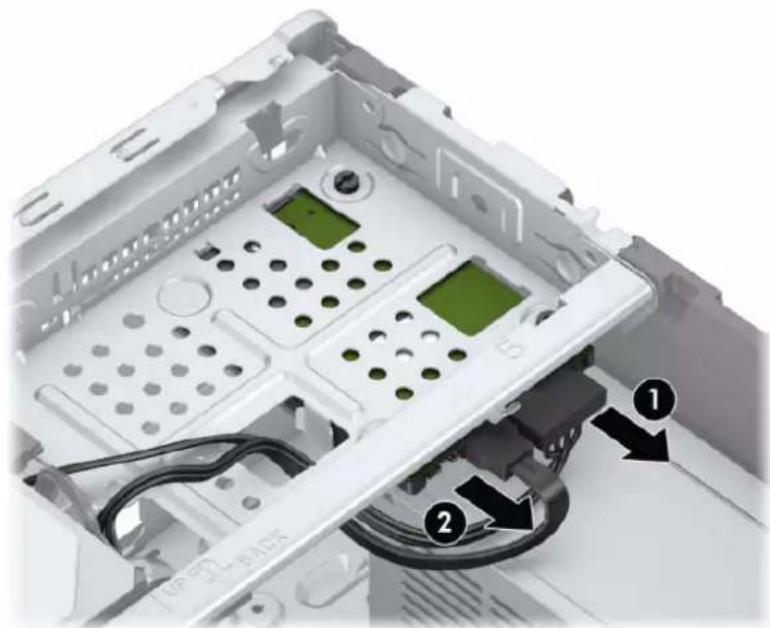 HP ProDesk 400 G6 - Sådan afmonteres en intern 2,5" harddisk - 2