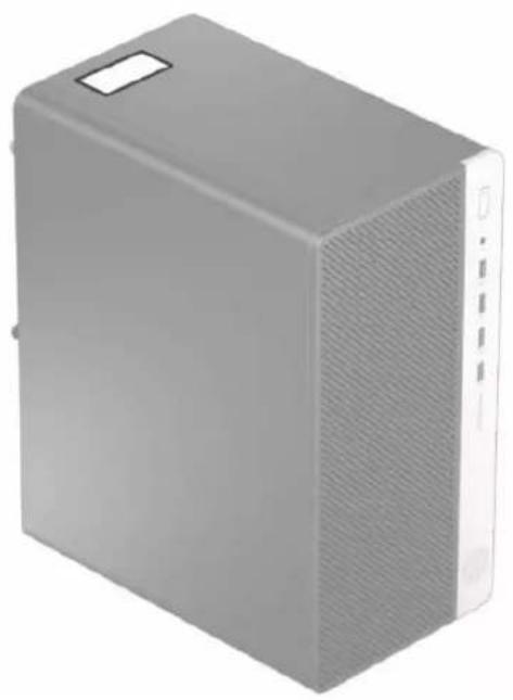 HP ProDesk 400 G6 - Serienummerets placering - 1